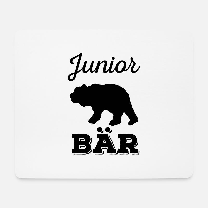 Junior Bär - Vater-Sohn Partnerlook Shirts - Mousepad (Querformat) - Weiß