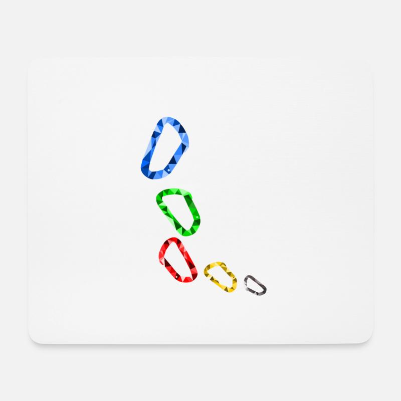 Karabiner - Mousepad (Querformat) - Weiß