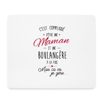 maman et boulangère - Tapis de souris (format paysage) - blanc - Devant