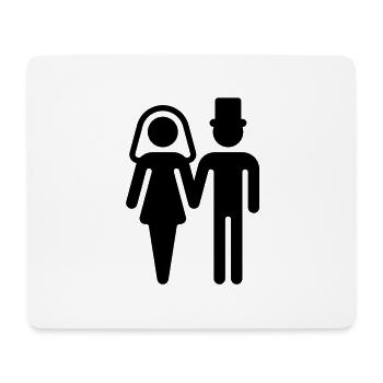 Mariée et marié / mariée Pair / Jeunes Mariés / - Tapis de souris (format paysage) - blanc - Devant