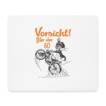 Tees Paradise Biker ueber 60 Biker Geschenk Shirt - Mousepad (Querformat) - Weiß - Vorne