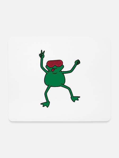 funky_frog - Mousepad (Querformat) - Weiß