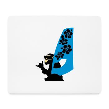 planche à voile - Tapis de souris (format paysage) - blanc - Devant