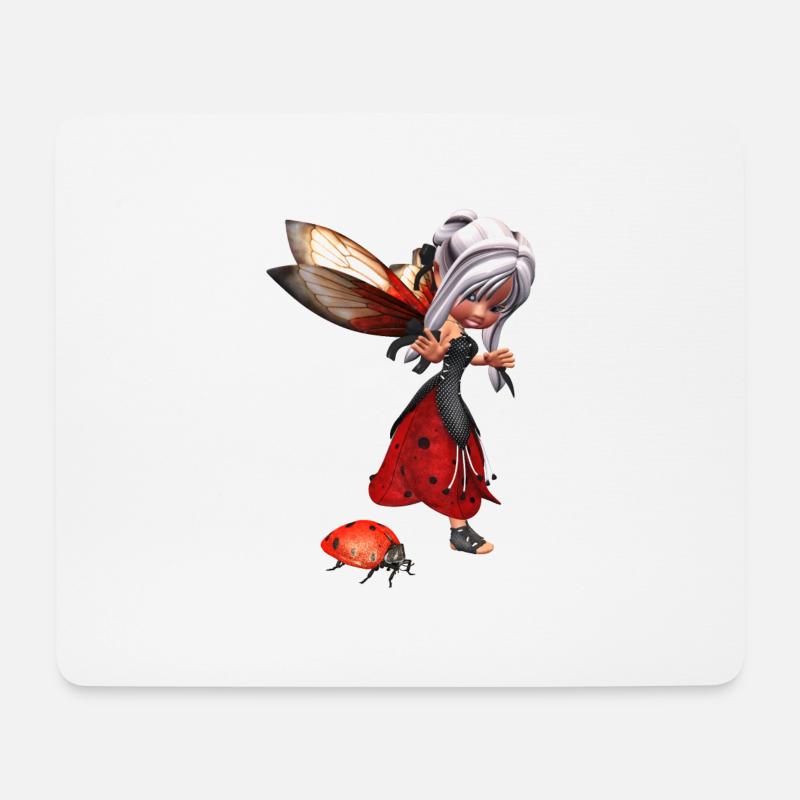 Ladybug Fairy - Mousepad (Querformat) - Weiß