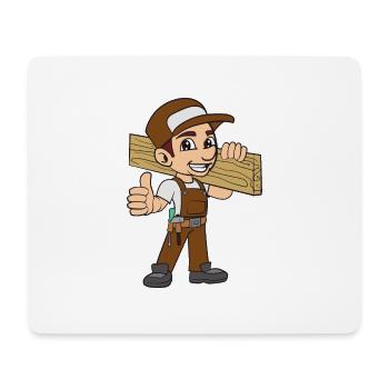 Tischler Zimmermann - Mousepad (Querformat) - Weiß - Vorne