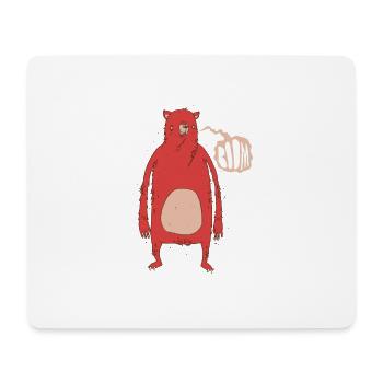 Boombär "Rot" - Mousepad (Querformat) - Weiß - Vorne