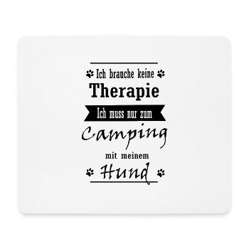 Camping avec mon chien - Tapis de souris (format paysage) - blanc - Devant