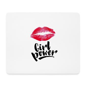 Girl Power - Tapis de souris (format paysage) - blanc - Devant