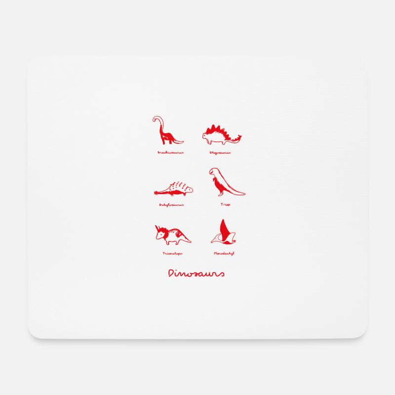 Dinosaurier - Mousepad (Querformat) - Weiß