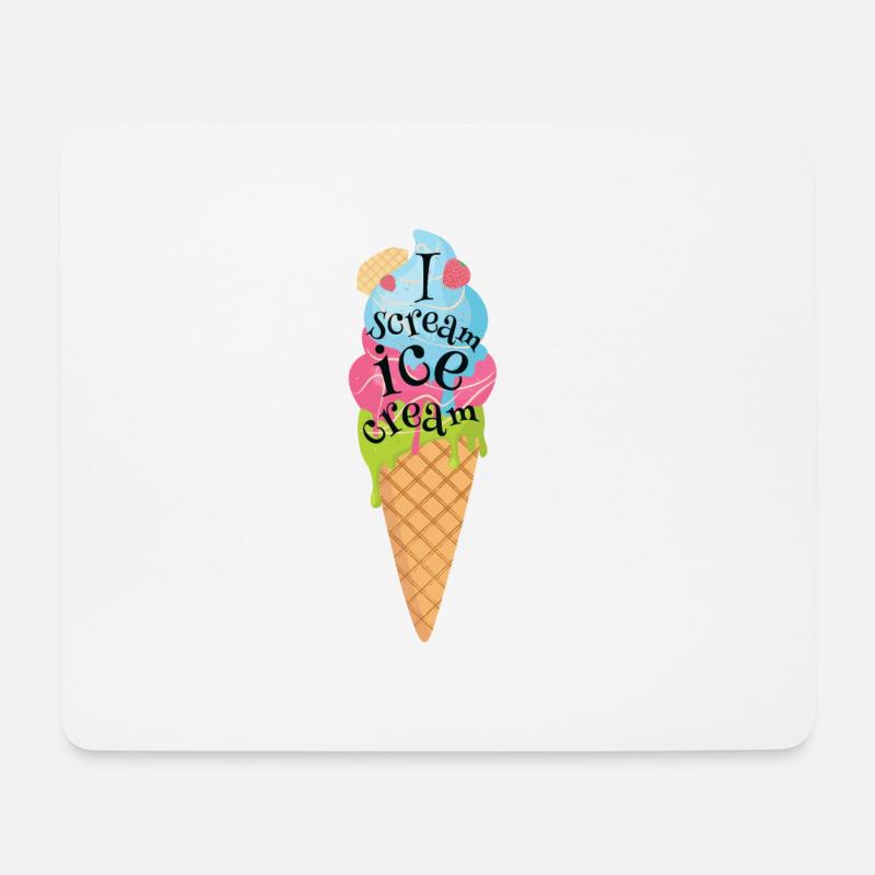 ice cream - Mouse Pad (horizontal) - white