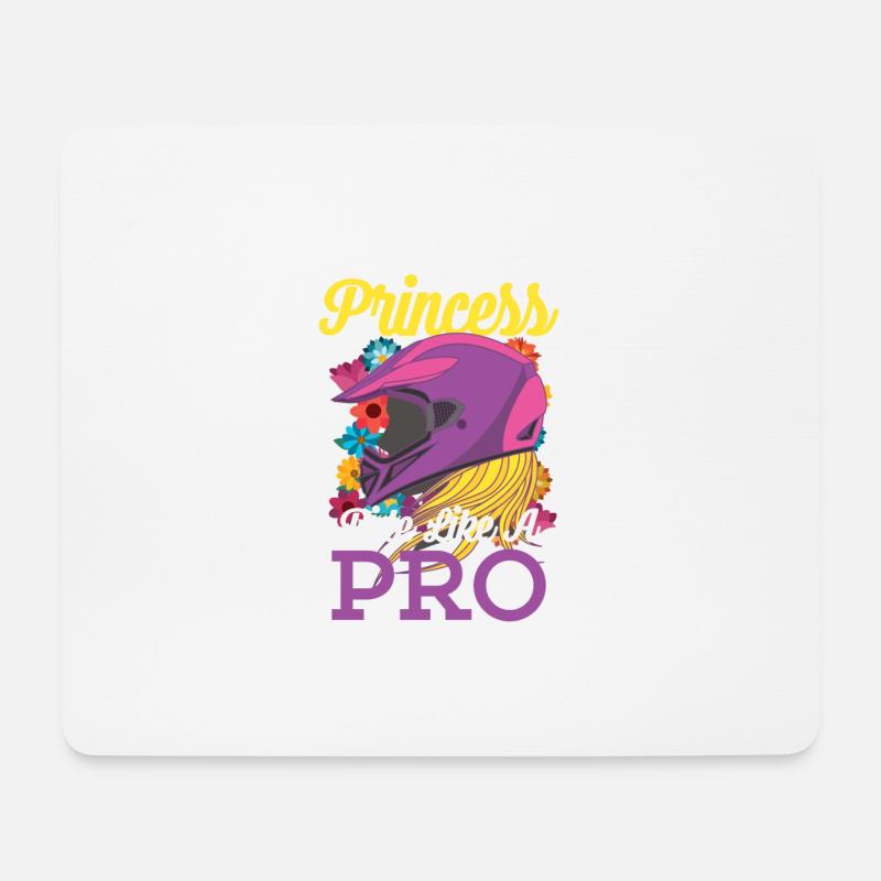 Motocross Prinzessin Dirt Bike Motorrad Geschenk - Mousepad (Querformat) - Weiß