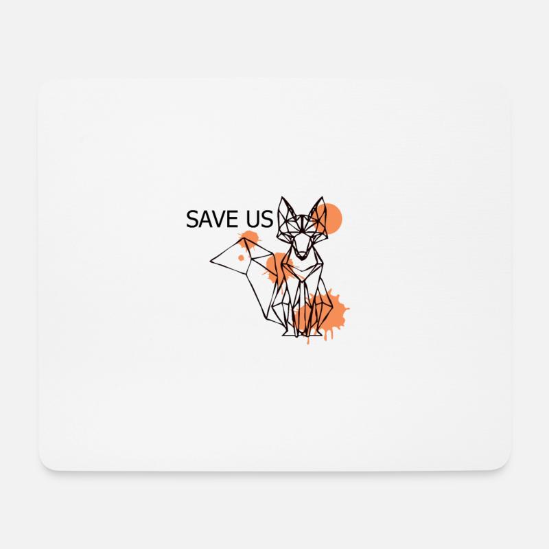 Rette uns - Mousepad (Querformat) - Weiß