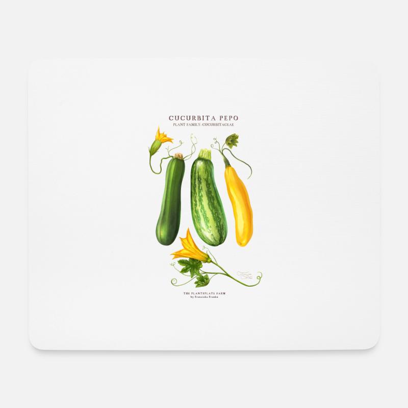 THE PLANTSPLATE FARM - Cucurbita Pepo - Mousepad (Querformat) - Weiß