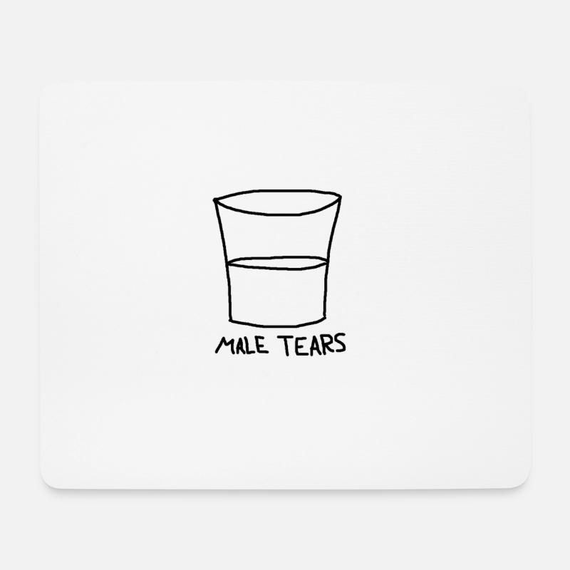Male tears - Mousepad (Querformat) - Weiß