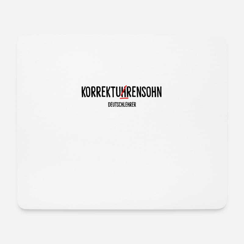 Deutschlehrer Lehrer Geschenk - Korrekturensohn - Mousepad (Querformat) - Weiß