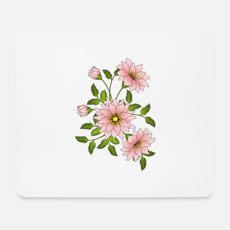 flowers - Mouse Pad (horizontal) - white