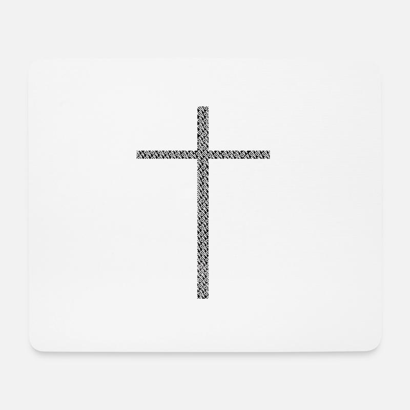 Off cross white - Mouse Pad (horizontal) - white