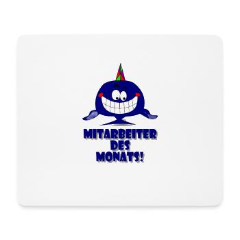 Mitarbeiter des Monats - Mousepad (Querformat) - Weiß - Vorne
