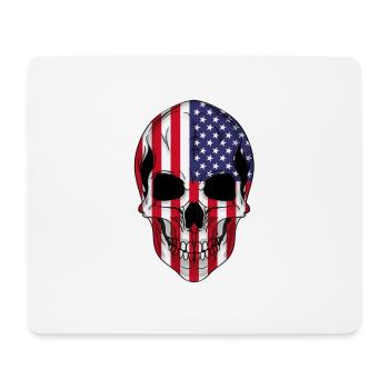Skull USA - Mouse Pad (horizontal) - white - Front