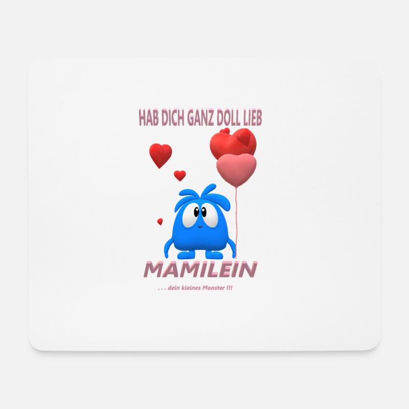 hab dich lieb mami - Mousepad (Querformat) - Weiß