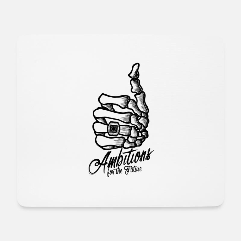 Ambitions Daumen - Mousepad (Querformat) - Weiß