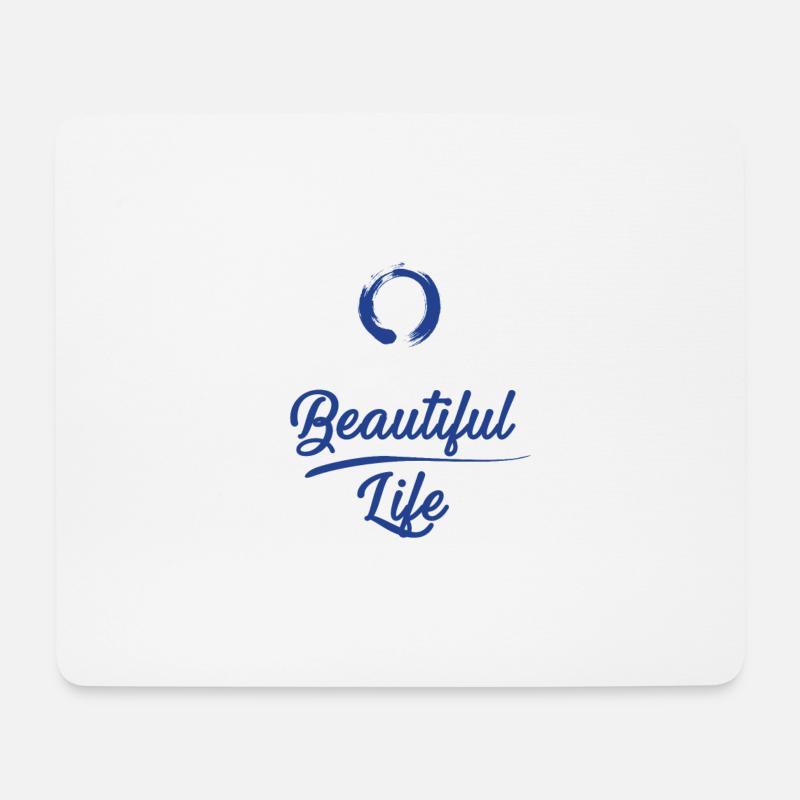 Beautiful Life - Mousepad (Querformat) - Weiß
