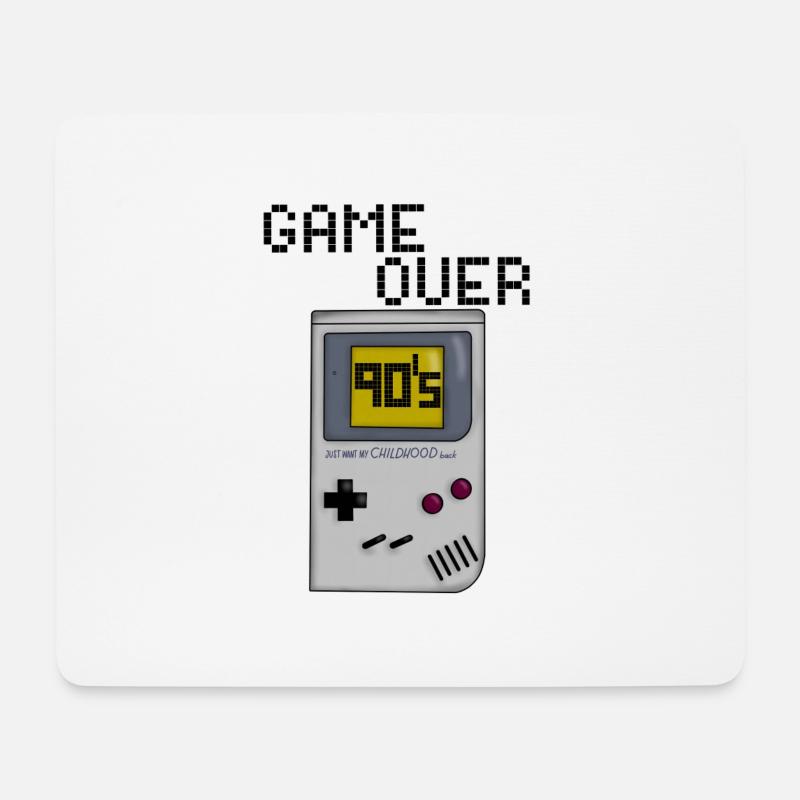 Game Over 90er - Mousepad (Querformat) - Weiß