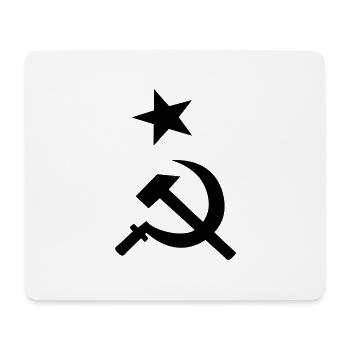 hammer_sichel_stern - Tapis de souris (format paysage) - blanc - Devant
