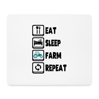 Eat Sleep Farm Repeat - Mouse Pad (horizontal) - white - Front