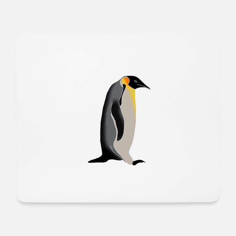 Pinguin - Mousepad (Querformat) - Weiß