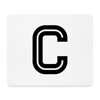 C - Mousepad (Querformat) - Weiß - Vorne