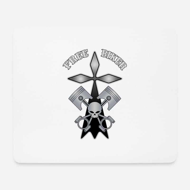 breizh Biker - Mousepad (Querformat) - Weiß