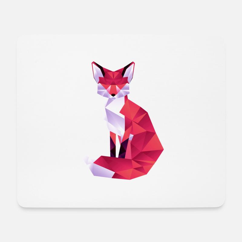 Fuchs Rot - Mousepad (Querformat) - Weiß