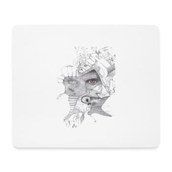 Poster 1 - Tapis de souris (format paysage) - blanc - Devant