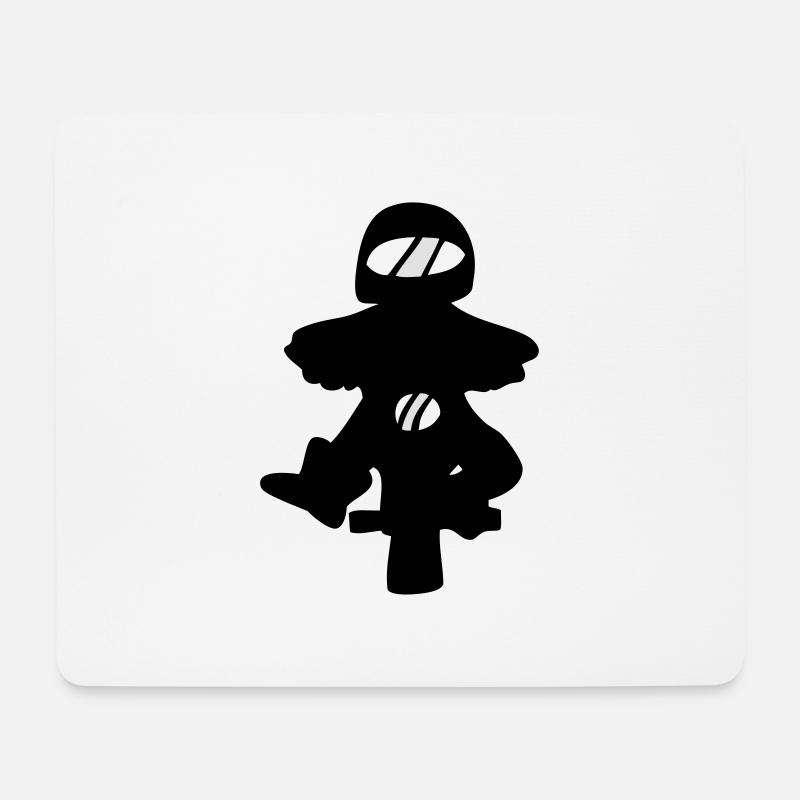 biker motorrad - Mousepad (Querformat) - Weiß