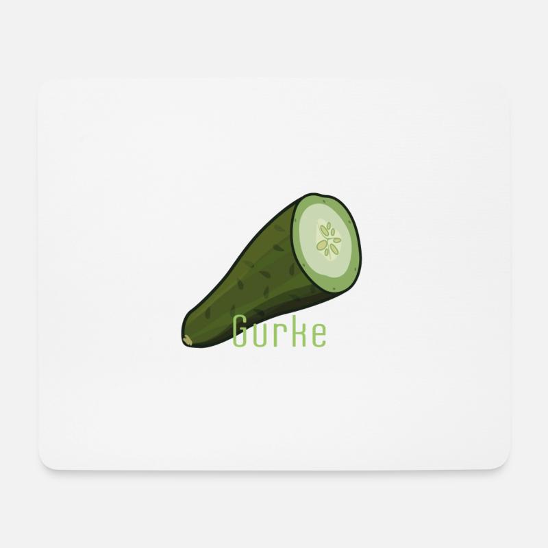 Gurke - Mousepad (Querformat) - Weiß