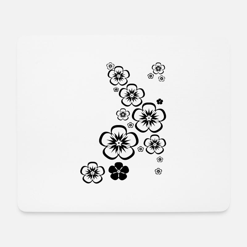 Blumen - Mousepad (Querformat) - Weiß