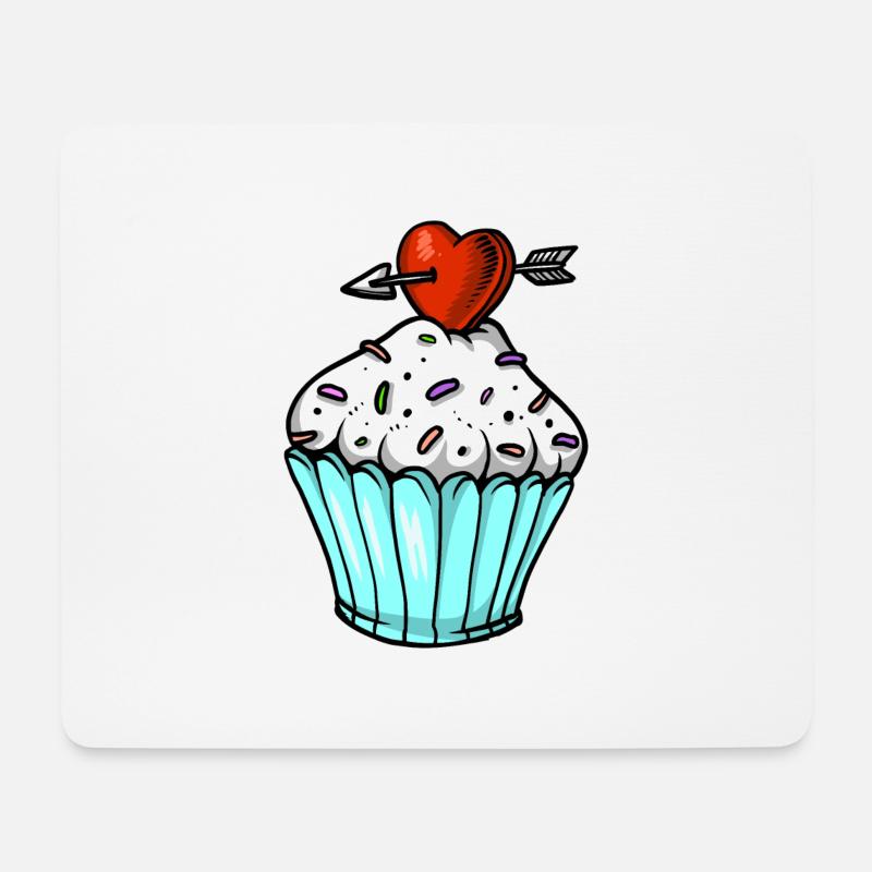 cupcake - Mousepad (Querformat) - Weiß
