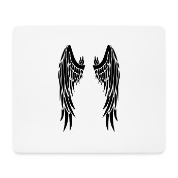black wings - Mouse Pad (horizontal) - white - Front
