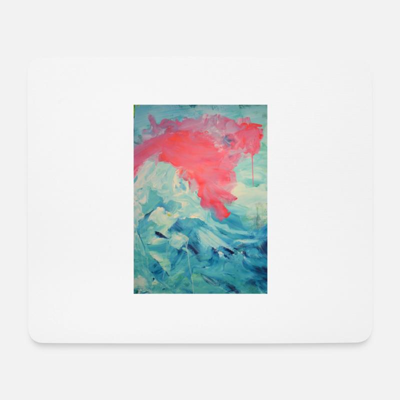 Original Kunstdruck "Wolf" - Mousepad (Querformat) - Weiß