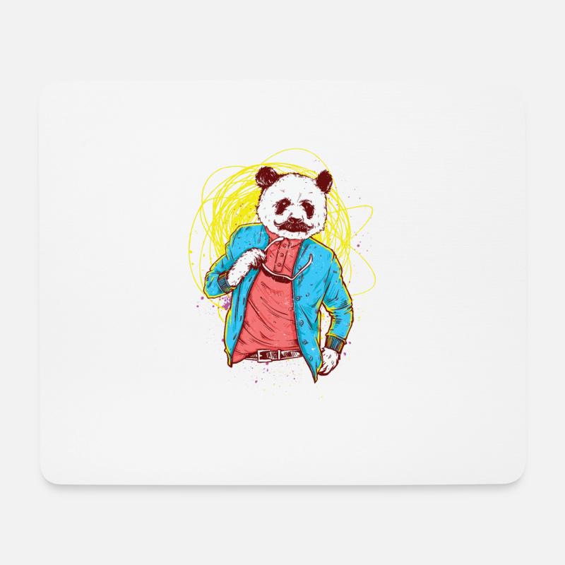 Panda Bear - Mouse Pad (horizontal) - white