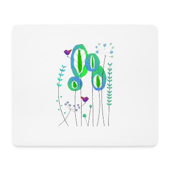 Forest abstract - Mouse Pad (horizontal) - white - Front