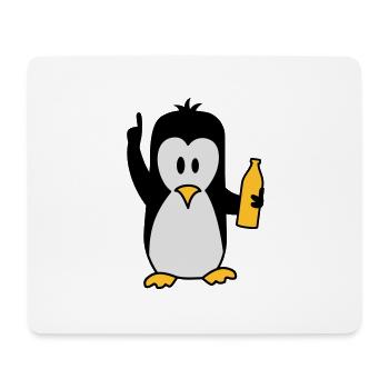 Ivre beuverie bière pingouin - Tapis de souris (format paysage) - blanc - Devant