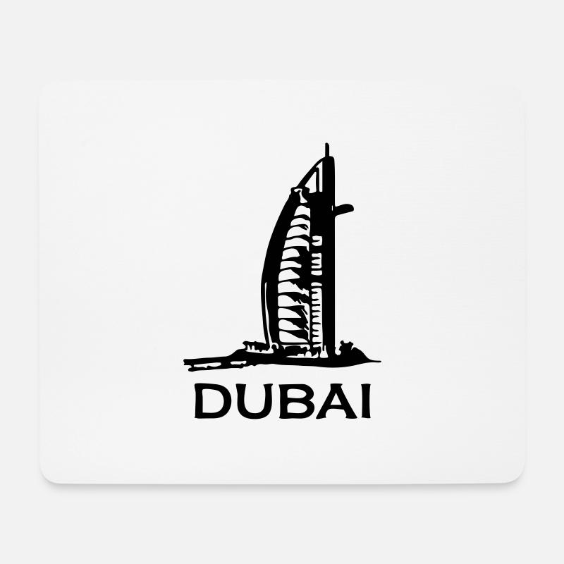 dubai - Mousepad (Querformat) - Weiß