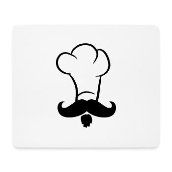 Chefkoch Mustache Moustache Kochmütze - Mousepad (Querformat) - Weiß - Vorne