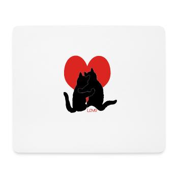 Katzen - Mousepad (Querformat) - Weiß - Vorne