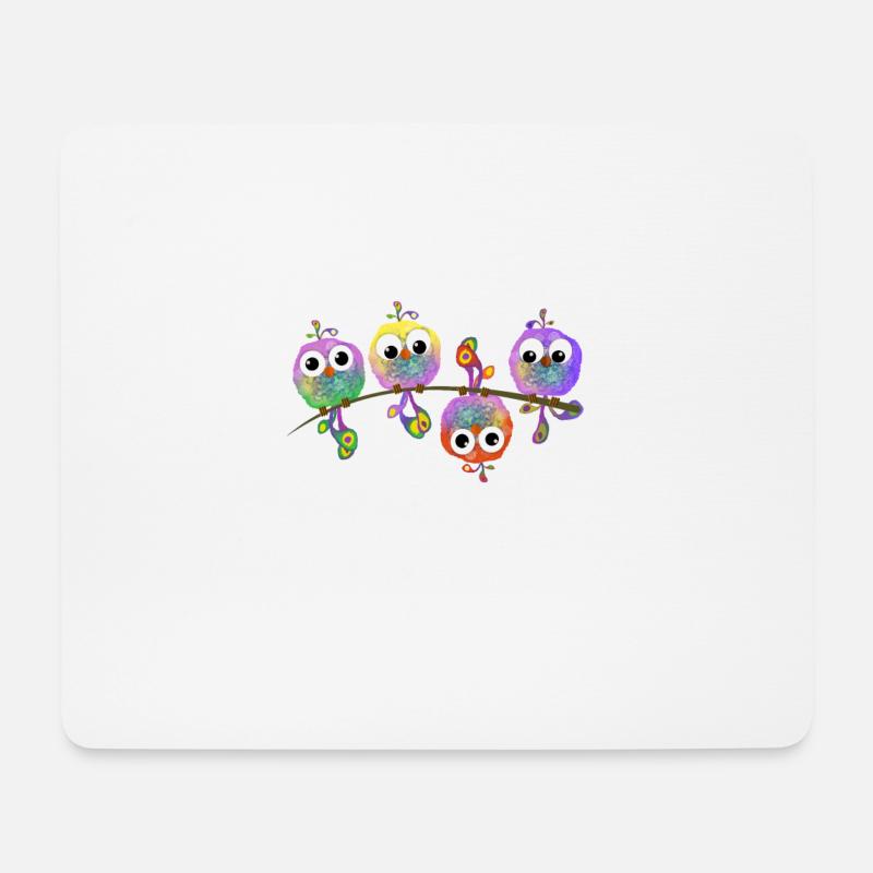 Rebel sparrows birds crazy self-confident different - Mouse Pad (horizontal) - white