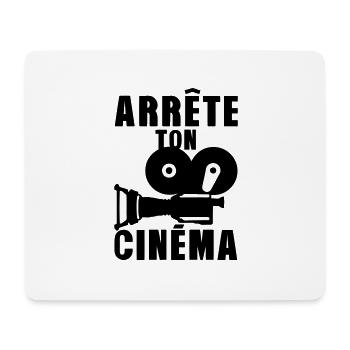 arrete ton cinema camera expression - Tapis de souris (format paysage) - blanc - Devant