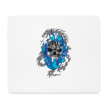 crâne - Tapis de souris (format paysage) - blanc - Devant
