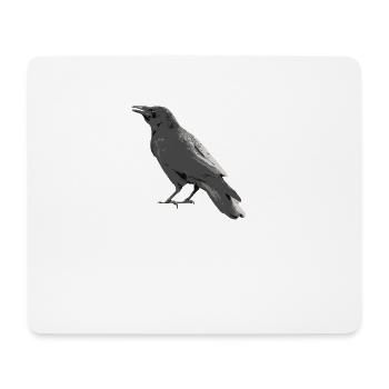 corbeau - Tapis de souris (format paysage) - blanc - Devant